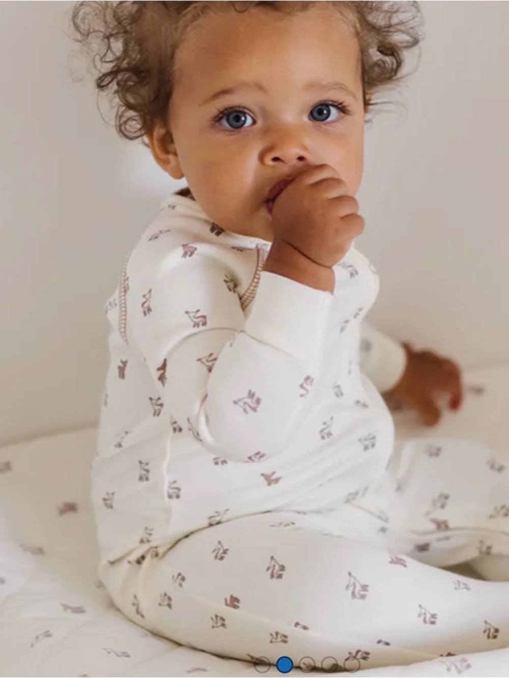 PEHR Hatchling Fawn Organic Cotton Baby Sleeper - 0-3M